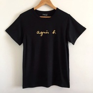 Summer   agnes b. small b pure cotton short sleeved T-shirt  Men's and Women's Same Style