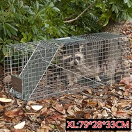 zaizai79*28*33CM กรงช่วยเหลือสัตว์ กับดักแมว กรงล่าสัตว์พับได้ กรงจับโลหะชุบสังกะสี Size XL จับแมวจรจัด จับแมว ดักจับแมว ดักจับแมวจร Cat Trap Cat Cage