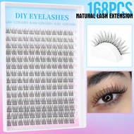 168pcs D Songs 9-12mm Mixed 0.07mm 14rows/168pcs Waterproof Mink, Lightweight DIY Lashes For Natural
