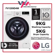 LG Front Load Washer Dryer (9KG/10KG) Wash (5KG/6KG) Dryer (FV1209D4W/FV1410H3P) Washing Machine/Mes