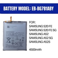 EB-BG781ABY MODEL BATERI SESUAI UNTUK PHONE S20 FE / S20 FE 5G / A52 / A52 5G / A52S 4500mAh COMPATI