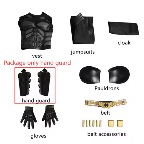 Hero Armor Cosplay Accessories Black Leather Accessories Superhero Halloween Accessories