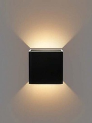 1入組sunmeiyi Led現代黑色室內壁燈5w現代led鋁合金室內壁掛燈 室內客廳、臥室、走廊上下壁燈