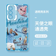 เคสไอโฟน FOR IPHONE 11 14 PRO iPhone 12 13Pro MAX X XS XR XSMAX 7 8 SE2020 14 7 8 Plus Casing เคส Phone Case โปร่งใส กรณีโทรศัพท์มือถือ case Manchester City soccer football club Haaland