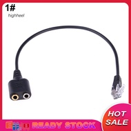 [Ready Stock] DOONJIEY 2/35mm to RJ9/RJ10 Mic/Headset Adapter Cable for Office Phone