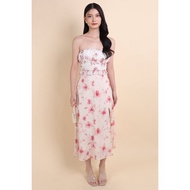 AMERY FLORAL MAXI SKIRT IN RED