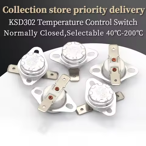 KSD302 16A 250V 40-200 Degrees Ceramic KSD301 Normally Closed Temperature Switch Thermostat 95 55 60