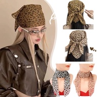 Retro American Y2k Millennial Hottie Leopard Print Cool Hat Scarf Sweet Niche Street G7f4