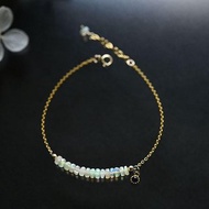 實現願望 妖精之石 水歐泊手鍊 10 月誕生石 14kgf 版本