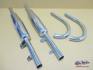 HONDA CD125 CD175 CA175 -- EXHAUST & HEADER PIPE SET #ท่อไอเสีย พร้อม คอท่อไอเสีย ชุบโครเมี่ยม