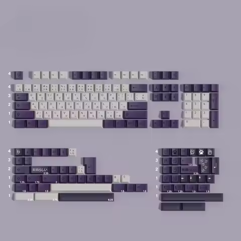PBT Keycap Subarashi Keycaps Cherry Profile Dye Sublimation Key Caps Purple White For MX Keyboard GH