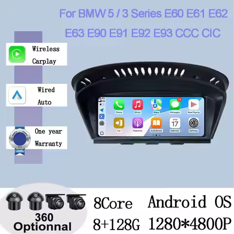 Android OS For BMW 5/3 Series E60 E61 E62 E63 E90 E91 E92 E93 CCC/CIC System Wireless CarPlay Auto C