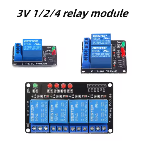 3V 1/2/4 channel relay module low level triggered luminous relay output relay module adopts 8550 tra