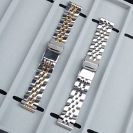 นาฬิกาข้อมือสายเหล็กสแตนเลส20 22 24มม. สำหรับผู้ชายสายนาฬิกาข้อมือ Breitling กำไลข้อมือกระดุมแบบมีตะขอติดโลโก้