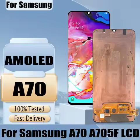 AMOLED For Samsung A70 LCD A705F SM-A705FN/DS A705 Display Touch Screen Digitizer Assembly For Samsu