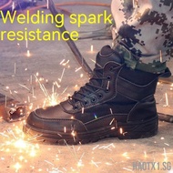 Safety Boots Military Boots Oil-Resistant Anti-Slip Safety Shoes High-Top Combat Boots Electric Welder Shoes Spark-Resistant Safety Shoes Men's Steel Toe-Toe Safety Shoes Anti-Scal