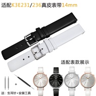 Substitute CK Watch Strap Female K3E231/3E236/K7B231/7B236/K1I235 Genuine Leather Strap 14mm