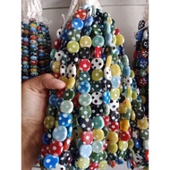 Polka Dot Coin Beads, jombang Glass Beads