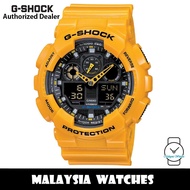 (OFFICIAL MALAYSIA WARRANTY) Casio G-SHOCK GA-100A-9A BUMBLEBEE Analog &amp; Digital Men's Resin Watch (Yellow &amp; Black)