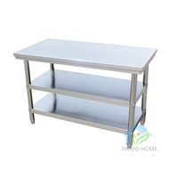 🔥STAINLESS STEEL WORKING TABLES/KITCHEN COMMERCIAL TABLE/STAINLESS STEEL KITCHEN TABLE/MEJA DAPUR He