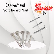 [0.5kg/1kg] Soft Board Nail / Paku Kepala Besar / Paku Kepala Rata