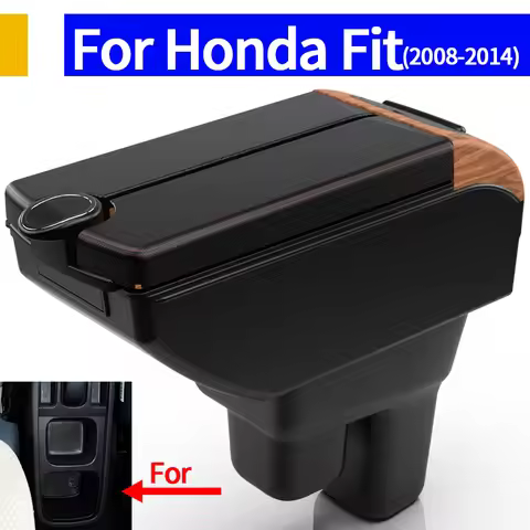 For Honda Jazz Honda Fit Jazz 2 center console storage box with cup holder automotive interior USB a