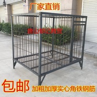 ‍🚢Large Dog Cage Angle Iron Steel Bar Dog Cage Golden Retriever Labrador Malinois Dog Farm Fence Cage