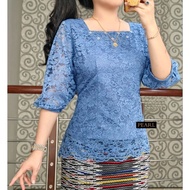 PIPO Atasan Blouse Brokat kebaya BLUS SEMI RENDA KEKINIAN