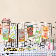 OKHALLO Storage Rack, with Base Grid Display Rack, Modern Grid Frame Metal Jewelry Booth Rack For Gr