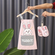Apron Kalis Air Budak Kids Art Kitchen Apron Arm Sleeves Gloves Waterproof Washable Durable Cartoon