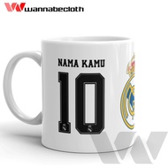 Real Madrid Mug Real Madrid Glass Souvenir Gift Ball Gift Real Madrid Mug Custom Name
