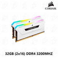 RAM DDR4(3200) 32GB (16GBX2) CORSAIR VENGEANCE RGB PRO SL WHITE (CMH32GX4M2E3200C16W)