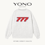 YONO Round Neck Sweater Oversize Suitable For All Genders 777 Pattern Y2K Style