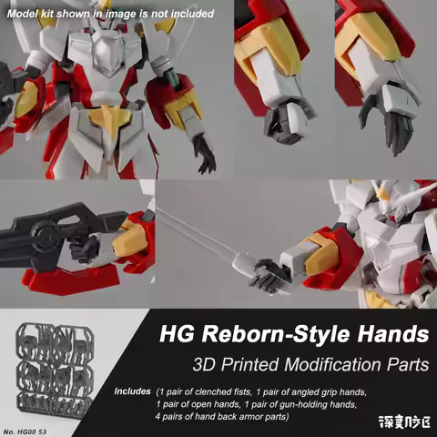 3D‑Printed Conversion Parts Style Hands Pose Hand Model Details Replacement for HG00 00Q HG Reborn H