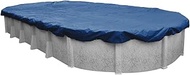 Pool Mate 15 x 27 ft Extra-Strength Blue Winter Oval Pool Cover for Above Ground Pools, 4 ft Overlap