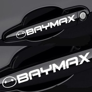 Baymax big hero cutting sticker car sticker, unique cute door handle sticker