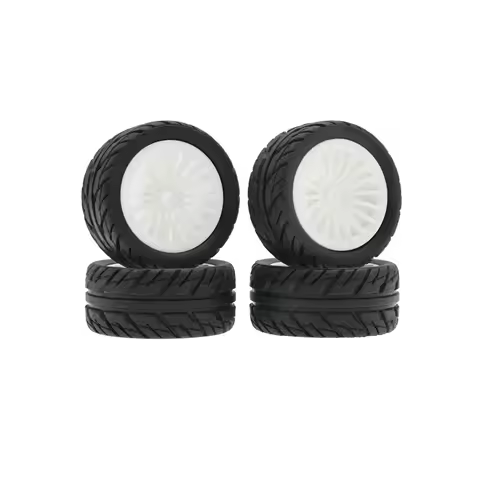 4Pcs 50mm Rubber Tire Tyre Wheel For SG1603 SG1604 SG1605 UDIRC UD1601 UD1602 UD1603 UD1604 1/16 RC 