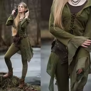 Enchanted Elven Cloak Pixie Cape Fairy Costume Forest Green Cloak Medival Dress Fairy Outfit Elf Cos