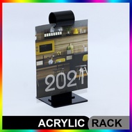 Gantungan Menu Akrilik, Acrylic Menu Stand Resto, Display Menu A5