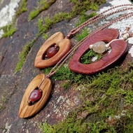 紅檀木燈籠果阿拉善瑪瑙項鍊