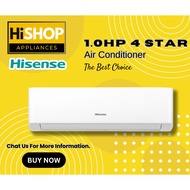 [Free Shipping] Hisense 1HP INVERTER Air Cond 4 Star Gold Fin Air Conditioner (1HP) 冷气空调 AI10KAGS Penghawa Dingin