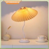 [joytownonline.sg] Modern Pleated Lamp Bedside Decoration Night Lamp USB Powered Bedroom Home Decor