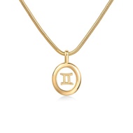 PAVOI 14K Gold Plated Women's Floating Astrology Pendant Necklace with Zodiac Charm