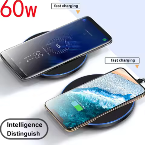 Wireless Charger 60W Fast Charging Stand Dock For Doogee S97Pro Google Pixel 6 Pro 7 Pro Huawei Onep
