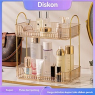 Cosmetic Shelf / Bedroom Shelf Cosmetic Storage Box/ Luxury Cosmetic Makeup Shelf Double Layer Makeu