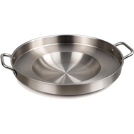23" Stainless Steel Comal-Tacos Fry Bowl-Heavy Duty Concave Wok-Fajitas Pan
