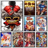 XD4J Game S-Street Fighter Poster Aesthetic Canvas Painting Posters and Prints Wall Art Picture for 