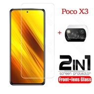 Tempered Glass POCO X3 NFC / POCO X3 PRO / POCO X3 / POCO M3 / POCO M3 PRO / POCO F3 Paket Pelindung Layar Handphone Clear dan Pelindung Kamera Belakang Clear Xiaomi Poco X3 / Poco X3 Pro