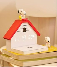 韓國代購: Snoopy 2in1 無線充電座枱時鐘