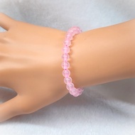 9886# Pink Carnelian 粉玉髓(人缘 Relationship，幸福 Blessed)Crystal Bracelet 水晶手链 Carnelian Bracelet 粉玉髓水晶